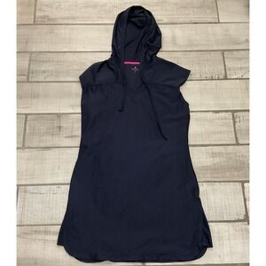 Athleta Wick It Wader Swim Cover Womens L Large Navy Sleeveless‎ Tunic*